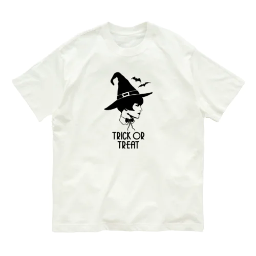 Trick or Treat (ハロウィンの魔女） オーガニックコットンTシャツ