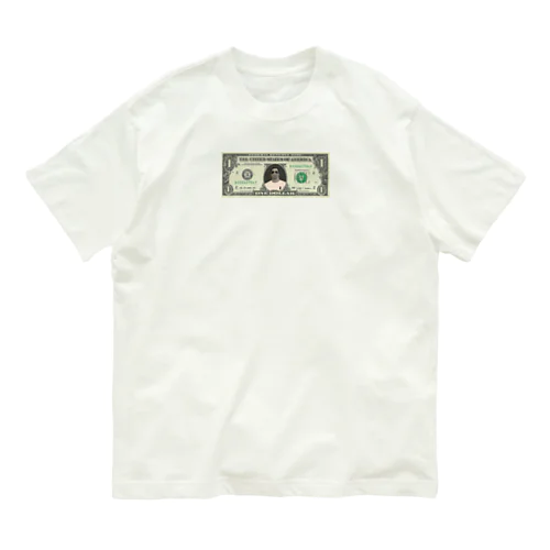 にゃー川口（ドル札） オーガニックコットンTシャツ