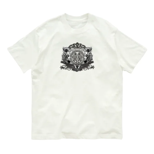 【白黒】幻想阿片中華紋 Organic Cotton T-Shirt