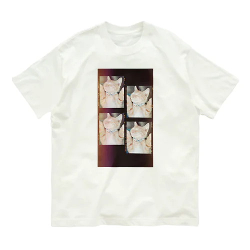 ふわふわにゃんこ Organic Cotton T-Shirt