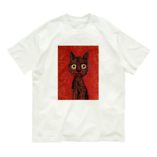 墨ちゃん(レッド) Organic Cotton T-Shirt