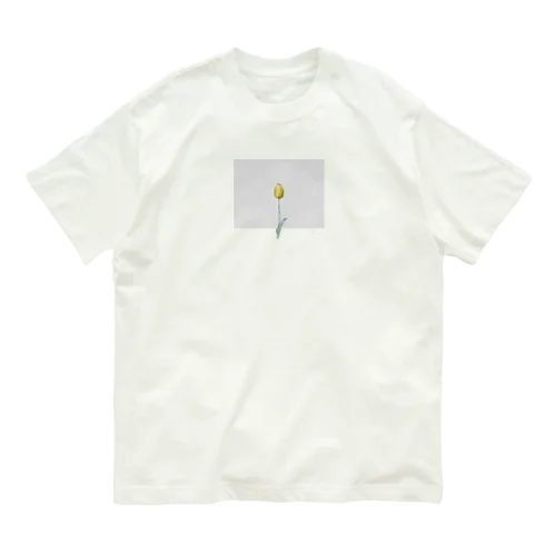 Lemon Tulip × Greige × Logo オーガニックコットンTシャツ