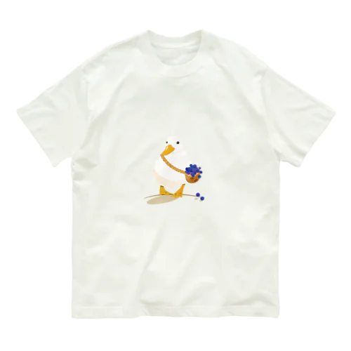 ブルーベリーを運ぶアヒル（コールダック） Organic Cotton T-Shirt