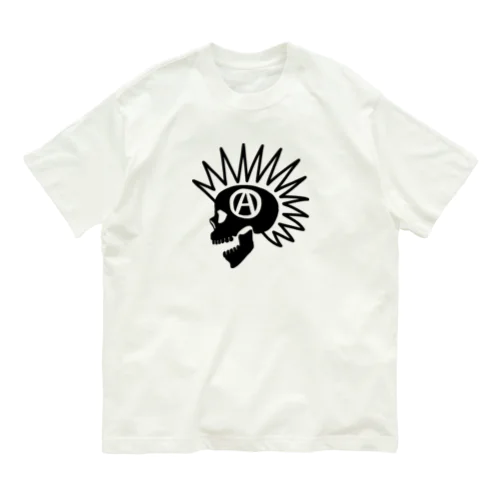 モヒカンスカル ブラック Organic Cotton T-Shirt