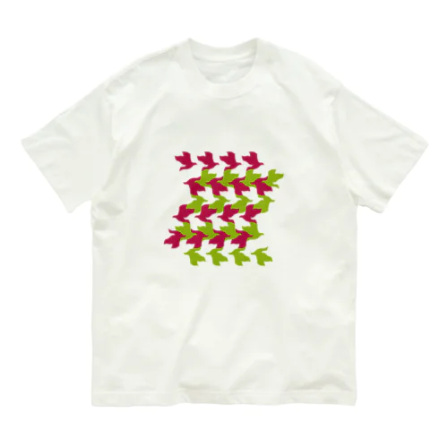 鳥パターンA オーガニックコットンTシャツ