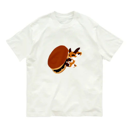 お菓鹿どら焼きTシャツ オーガニックコットンTシャツ