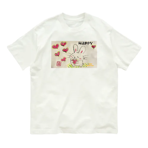 うさぎちゃん。HAPPY Organic Cotton T-Shirt