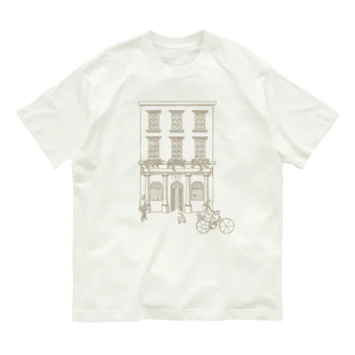 パリのカフェ オーガニックコットンTシャツ