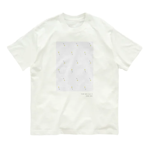 Yellow Flower Pattern  オーガニックコットンTシャツ