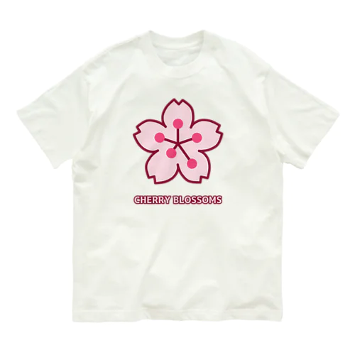 CHERRY BLOSSOMS オーガニックコットンTシャツ