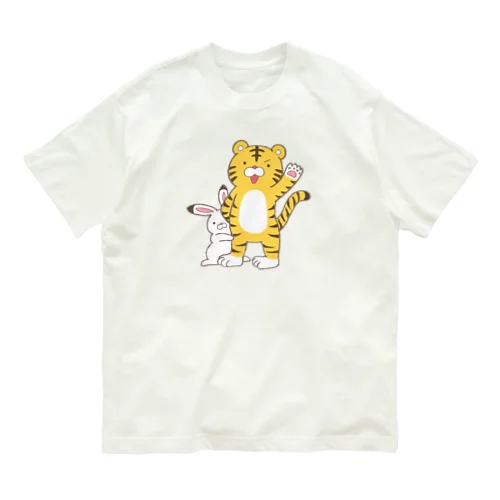 トラくんとウサギちゃん オーガニックコットンTシャツ