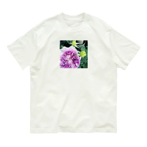 薔薇　ブルームーンストーン オーガニックコットンTシャツ