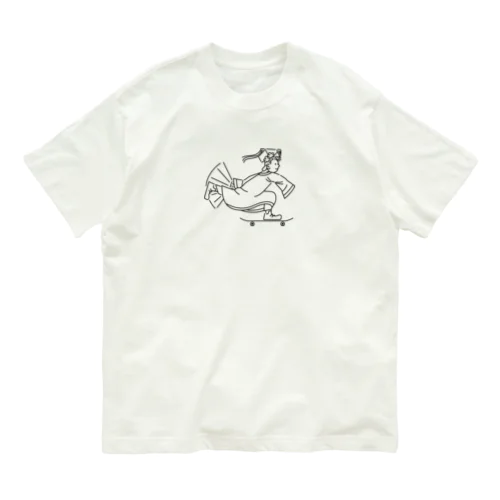 【黒】滑板皇后 オーガニックコットンTシャツ