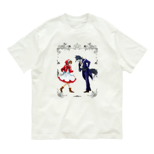 赤ずきんお嬢様と狼執事 オーガニックコットンTシャツ