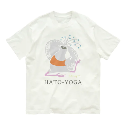 ハトヨガ (カンムリバト) オーガニックコットンTシャツ