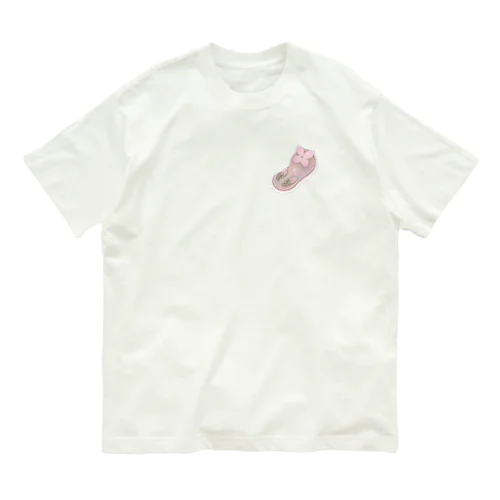 ツノアリウサギアジサイモドキウミウシ 桃色ver. Organic Cotton T-Shirt