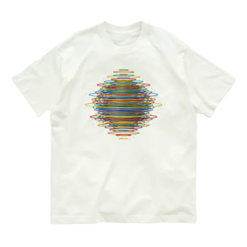 重なり合った無数のカラフルでビビッドなリング Organic Cotton T-Shirt