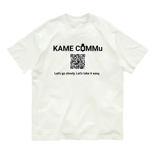 KAME COMMu シンプルロゴ&QR Organic Cotton T-Shirt