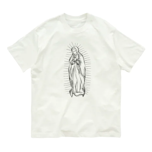 聖母マリア　デザイン　前面タイプ　線画デザイン Organic Cotton T-Shirt