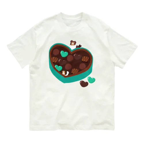 シェルティ×チョコ(ミントカラー) Organic Cotton T-Shirt