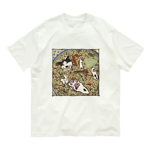 ガラムマサラと笑う猫 Organic Cotton T-Shirt
