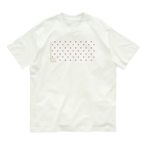 チラ猫ドットハート Organic Cotton T-Shirt