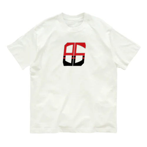 86赤×黒 オーガニックコットンTシャツ