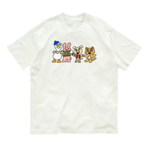 ジャケうさと愉快な仲間たち オーガニックコットンTシャツ