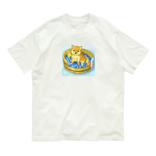 銭湯豆柴　ふろすけくん Organic Cotton T-Shirt