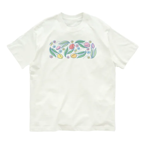 レトロプリント：チューリップ Organic Cotton T-Shirt