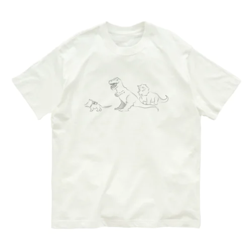 ステゴサウルス x ティラノサウルス ジュラシックランチ Organic Cotton T-Shirt