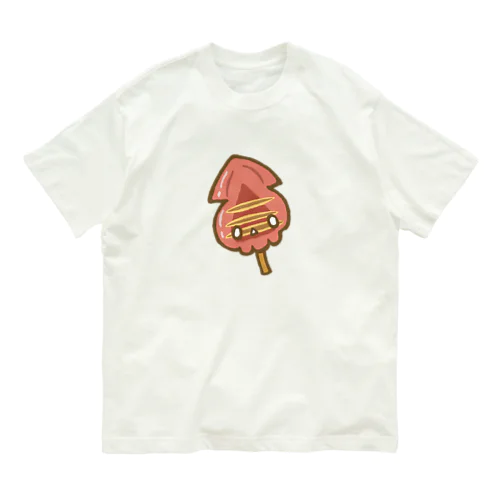 ドクロ風味なイカ焼き オーガニックコットンTシャツ