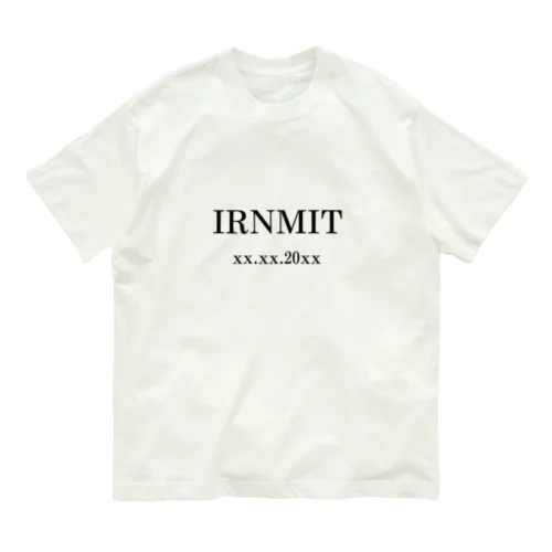 IRNMITロゴ xx.xx.20xx オーガニックコットンTシャツ