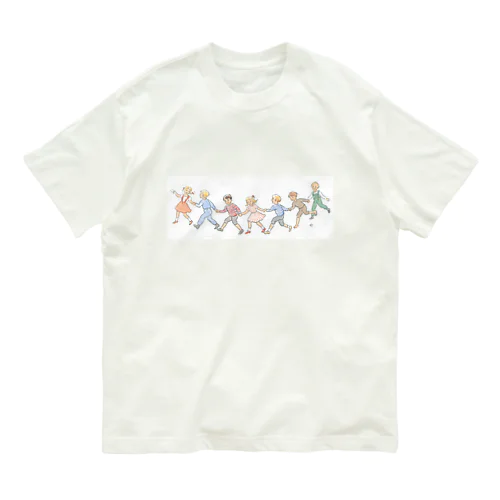 手を繋ぐ子供たち by Elsa Beskow Organic Cotton T-Shirt