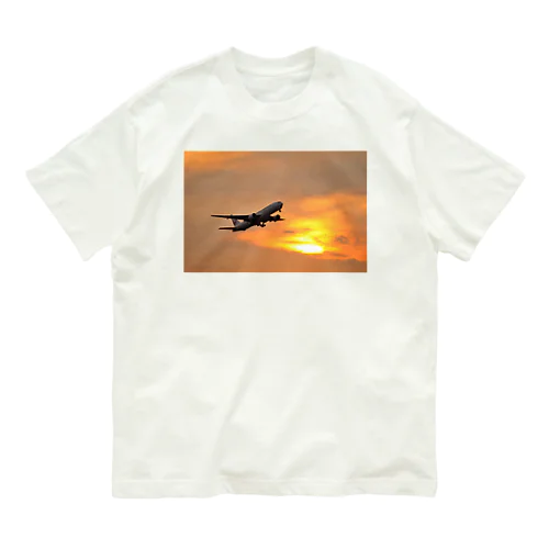 夕暮れの羽田国際空港 Organic Cotton T-Shirt