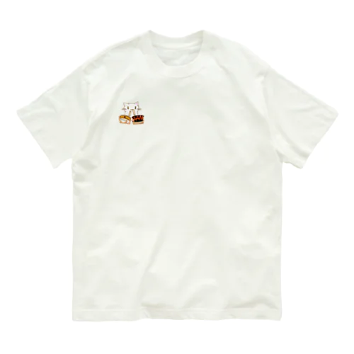 ひのもとにゃんこ®️ 太鼓 / 雪ちゃん Organic Cotton T-Shirt