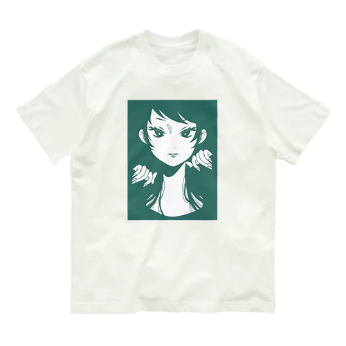 つり目の女の子 オーガニックコットンTシャツ