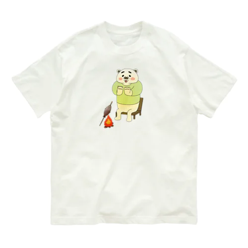 暖まる白熊 Organic Cotton T-Shirt
