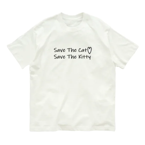 保護猫お助け big logo Organic Cotton T-Shirt