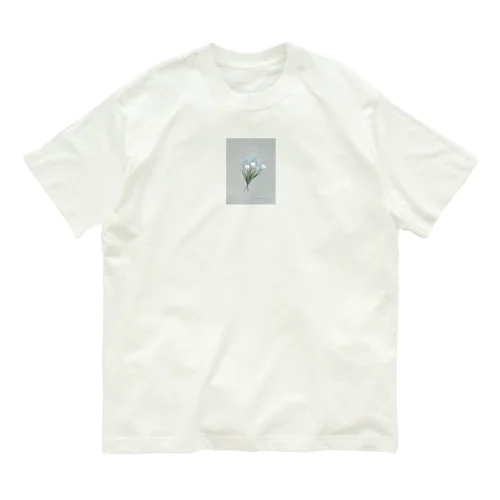 💐 mint green gray × white gray blue . Organic Cotton T-Shirt