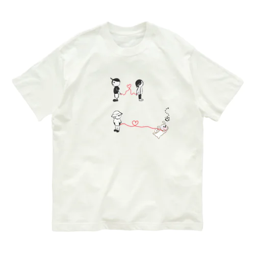 【重ね着限定】脱ぐと運命の赤い糸？Ｔ オーガニックコットンTシャツ