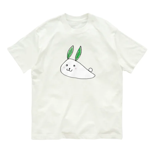 [森図鑑] 笹うさぎ オーガニックコットンTシャツ