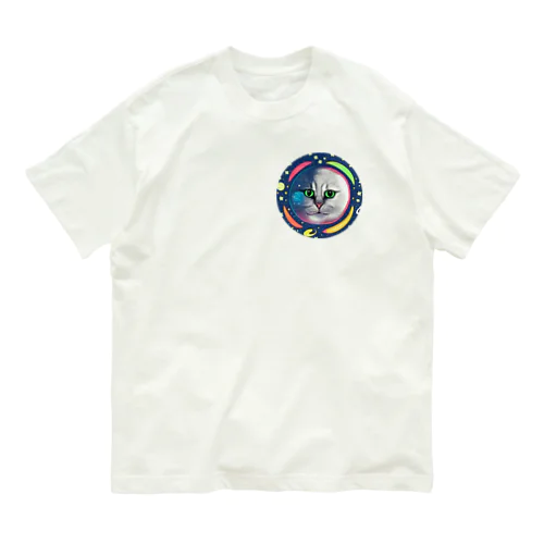 宇宙猫 オーガニックコットンTシャツ