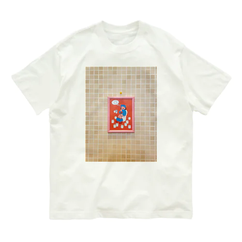 トイレの絵のTシャツ オーガニックコットンTシャツ