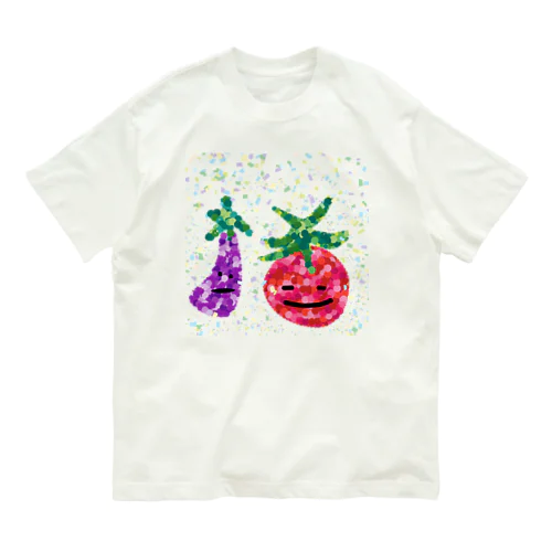 丸福　なすとトマト Organic Cotton T-Shirt