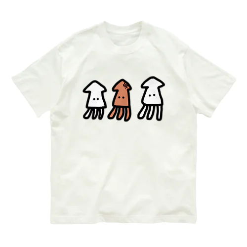 いか焼きイカいか Organic Cotton T-Shirt