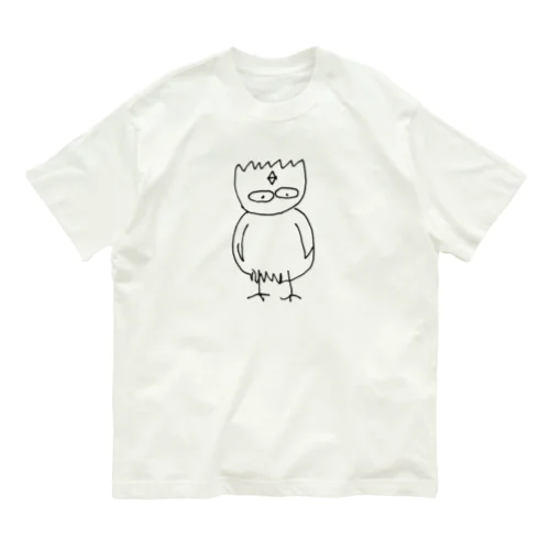 Owl-ふくろう オーガニックコットンTシャツ