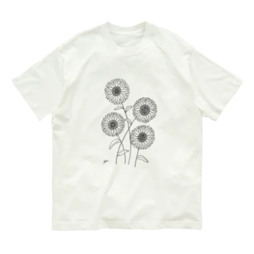 ヘリプテラム 4輪 Organic Cotton T-Shirt