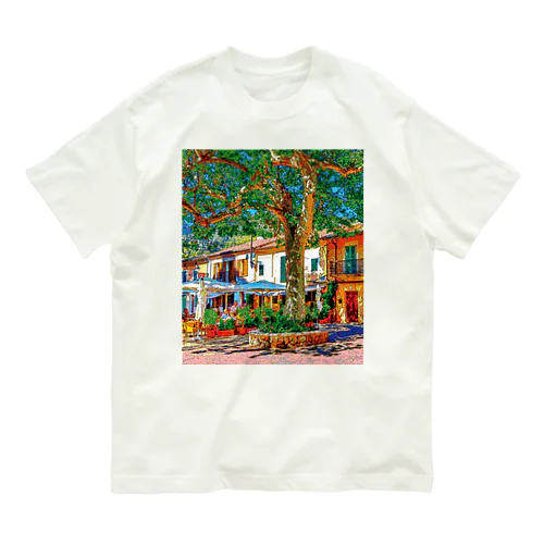 マヨルカ島 バルデモーサの広場 Organic Cotton T-Shirt