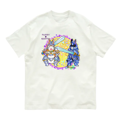 ウサギさん騎士(ナイト) オーガニックコットンTシャツ